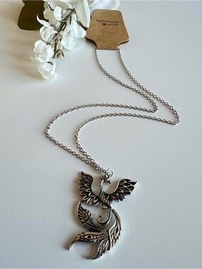 Phoenix Silver Handmade Necklace - Fantasy Jewelry, Harry Potter Inspired